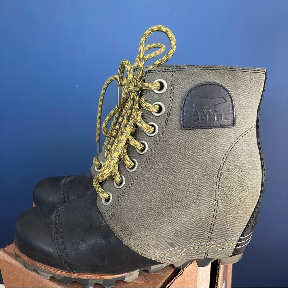 Sorel PDX Waterproof Lace-Up Wedge Boots 6.5